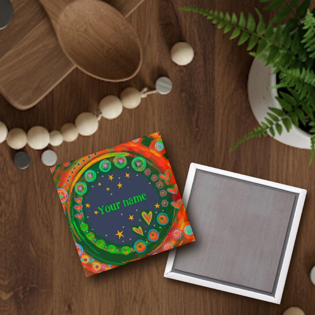 Colourful Customised Stars Hearts Inspirivity Magnet (Creator Uploaded)