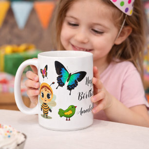 Colourful Cute Animals Birthday Girl Fun Art Coffee Mug