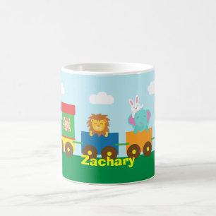 Colourful Cute Animals Train for Kids Coffee Mug