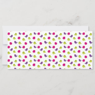 Colourful Cute Birds Pattern