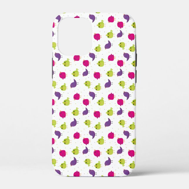 Colourful Cute Birds Pattern Case-Mate iPhone Case (Back)