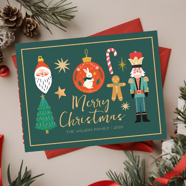 Colourful Cute Christmas Nutcracker Cookie Card (Creator Uploaded)