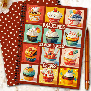 Colourful Cute Cupcake Recipe  Notebook