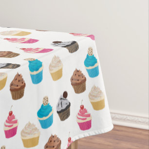 Colourful Cute Cupcakes Pattern  Tablecloth