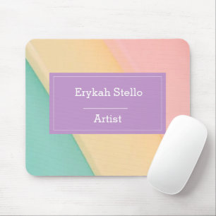Colourful cute curves pattern mouse mat