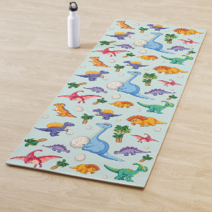 Colourful Cute Dinosaur Pattern Yoga Mat