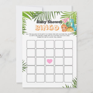 Colourful Cute Dinosaurs Baby Shower Bingo