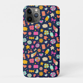 Colourful Cute Doodle Hearts and Sweets iPhone 11 Pro Case