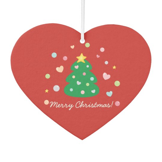 Colourful Cute Festive Merry Christmas Tree Car Air Freshener