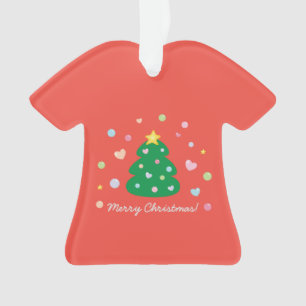 Colourful Cute Festive Merry Christmas Tree Ornament