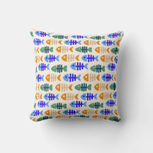 Colourful Cute Fish Bone Pattern
