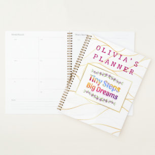 Colourful Cute Floral Custom Name Planner