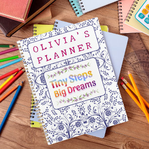 Colourful Cute Floral Custom Name Planner