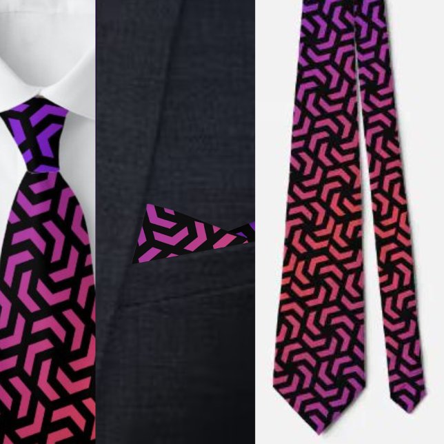 Colourful Cute Geometric Pattern Necktie (Creator Uploaded)