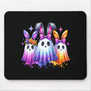 Colourful Cute Ghost Bunny Ears Soky Easter Rabbit Mouse Mat