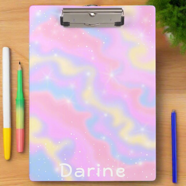Colourful Cute Girly Back to School Teacher Studen Clipboard (Creator Uploaded)