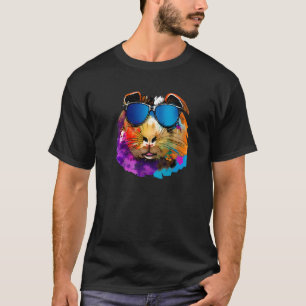 Colourful Cute Guinea Pig Wearing Sunglasses Cavy T-Shirt
