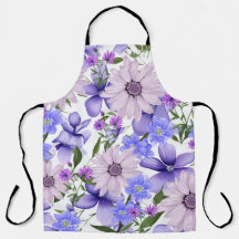 Colourful Cute Lavender Daisies Lilacs Floral Prin