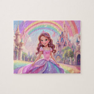 Colourful Cute Little Princess Jigsaw Puzzle