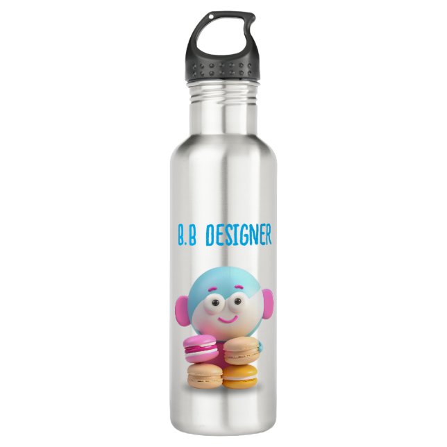 Colourful Cute Macaron Bottle, Customisable 710 Ml Water Bottle (Front)