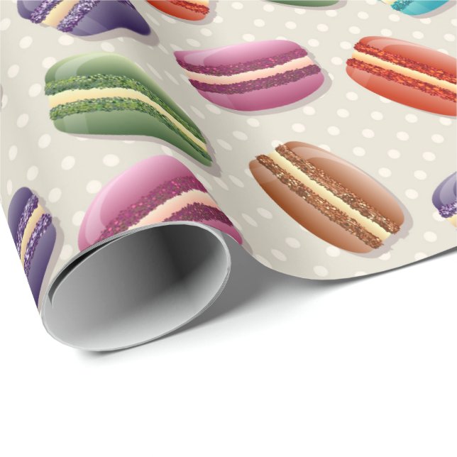 Colourful Cute Macaroons Pattern Wrapping Paper (Roll Corner)