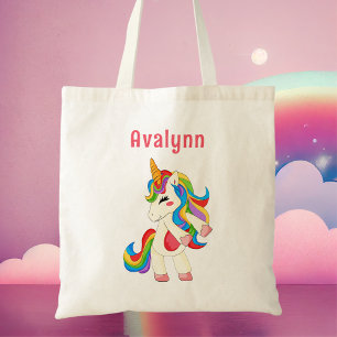 Colourful Cute Modern Girls Kids Trendy Tote Bag