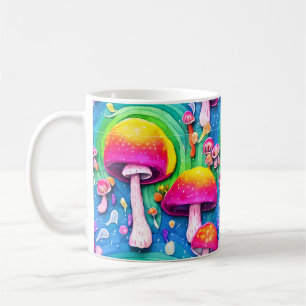 Colourful Cute Mushroom Seamless Pattern Coffee Mug