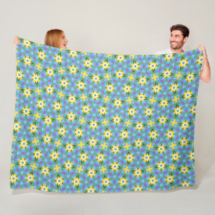 Colourful Cute Patterned  Fleece Blanket