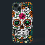 Colourful Cute Retro Floral Sugar Skull iPhone 13 Case<br><div class="desc">Colourful cute retro floral sugar skull.</div>