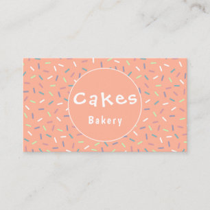 Colourful Cute Sprinkles Bakery Business Card