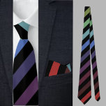 Colourful Cute Stripes Pattern          Tie<br><div class="desc">Colourful Cute Stripes Pattern neck tie.</div>
