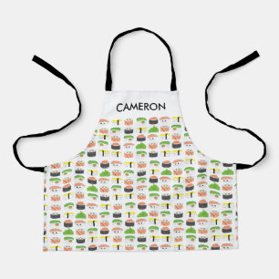Colourful Cute Sushi Chef Personalised Apron