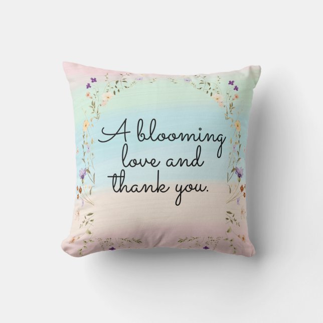 Colourful Cute Throw Pillow (Front)
