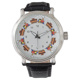 Colourful Cute Toy Train Motif    Watch