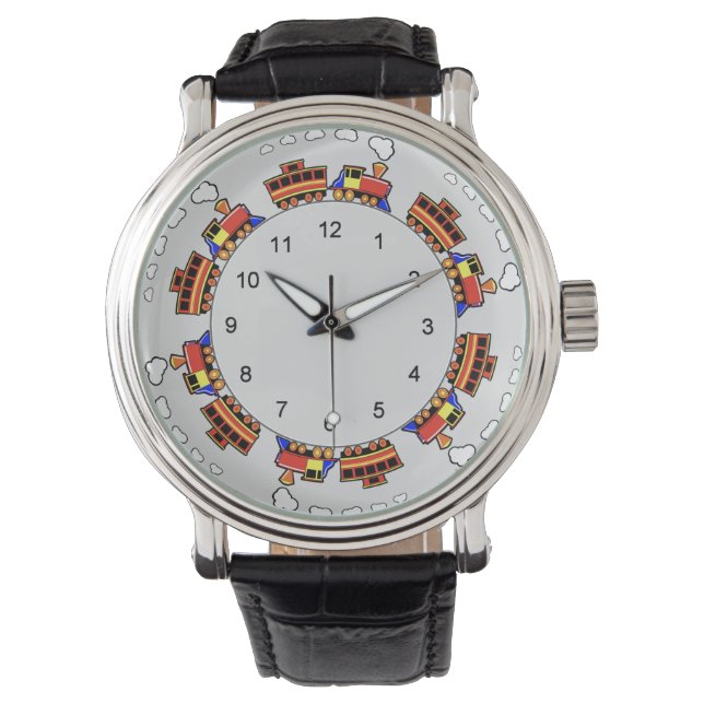 Colourful Cute Toy Train Motif    Watch (Front)
