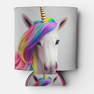 Colourful Cute Unicorn Girl Rainbow Hair Can Coole Cooler