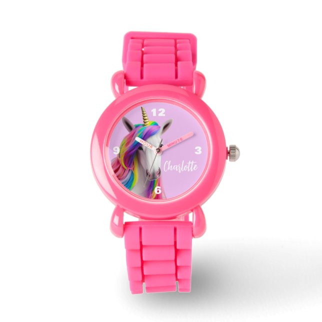 Colourful Cute Unicorn Watch for Little Girl 	 (Front)