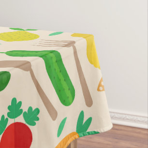 Colourful Cute Vegetable Pattern Tablecloth