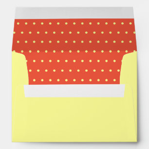 Colourful Cute Yellow Red Polka Dot Pattern Modern Envelope