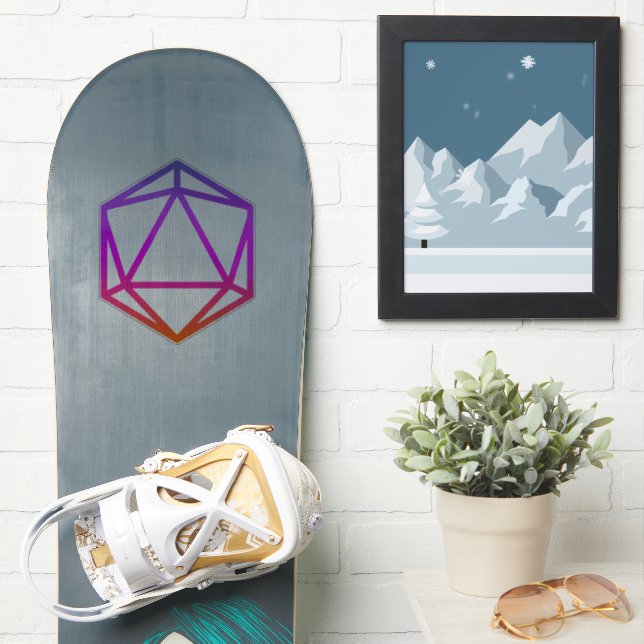 Colourful D20 Dice (Snowboard)