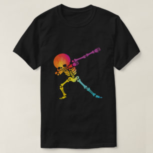 Colourful Dabbing Skeleton T-Shirt