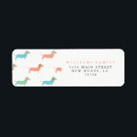 Colourful Dachshund<br><div class="desc">Colourful Dachshund  Return Address Labels</div>