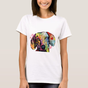 colourful Dachshund art T-Shirt