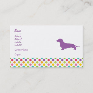 Colourful Dachshund Business card