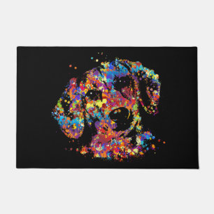 Colourful Dachshund dog  - Doxie Doormat