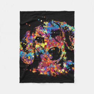 Colourful Dachshund dog - Doxie Fleece Blanket