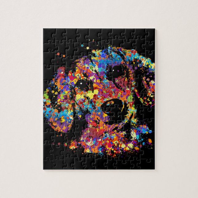 Colourful Dachshund dog  - Doxie Jigsaw Puzzle (Vertical)