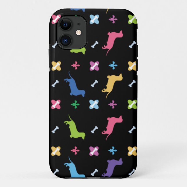 Colourful Dachshund Print Case-Mate iPhone Case (Back)