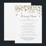 Colourful Dainty Wedding Kissing Menu Game Card<br><div class="desc">This colourful dainty wedding kissing menu game card is perfect for a rustic wedding reception. The design features hand-painted watercolor beautiful pink,  blush,  blue,  navy,  yellow,  purple and green wild flowers.</div>