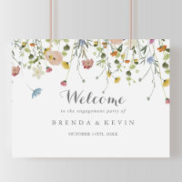 Colourful Dainty Wild Engagement Party Welcome 